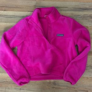 Cropped Columbia Fleece Sweatshirt
